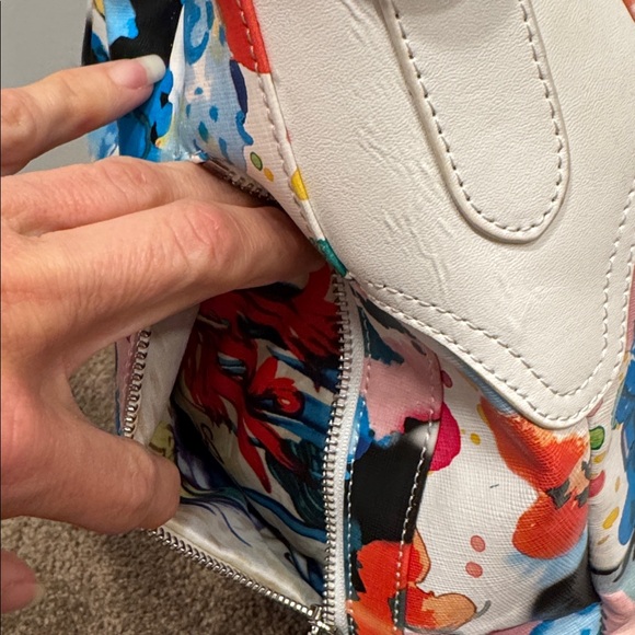 Sharif floral paint splatter shoulder bag purse - Picture 7 of 16